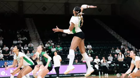 UND Drops Three-Set Match to Bison